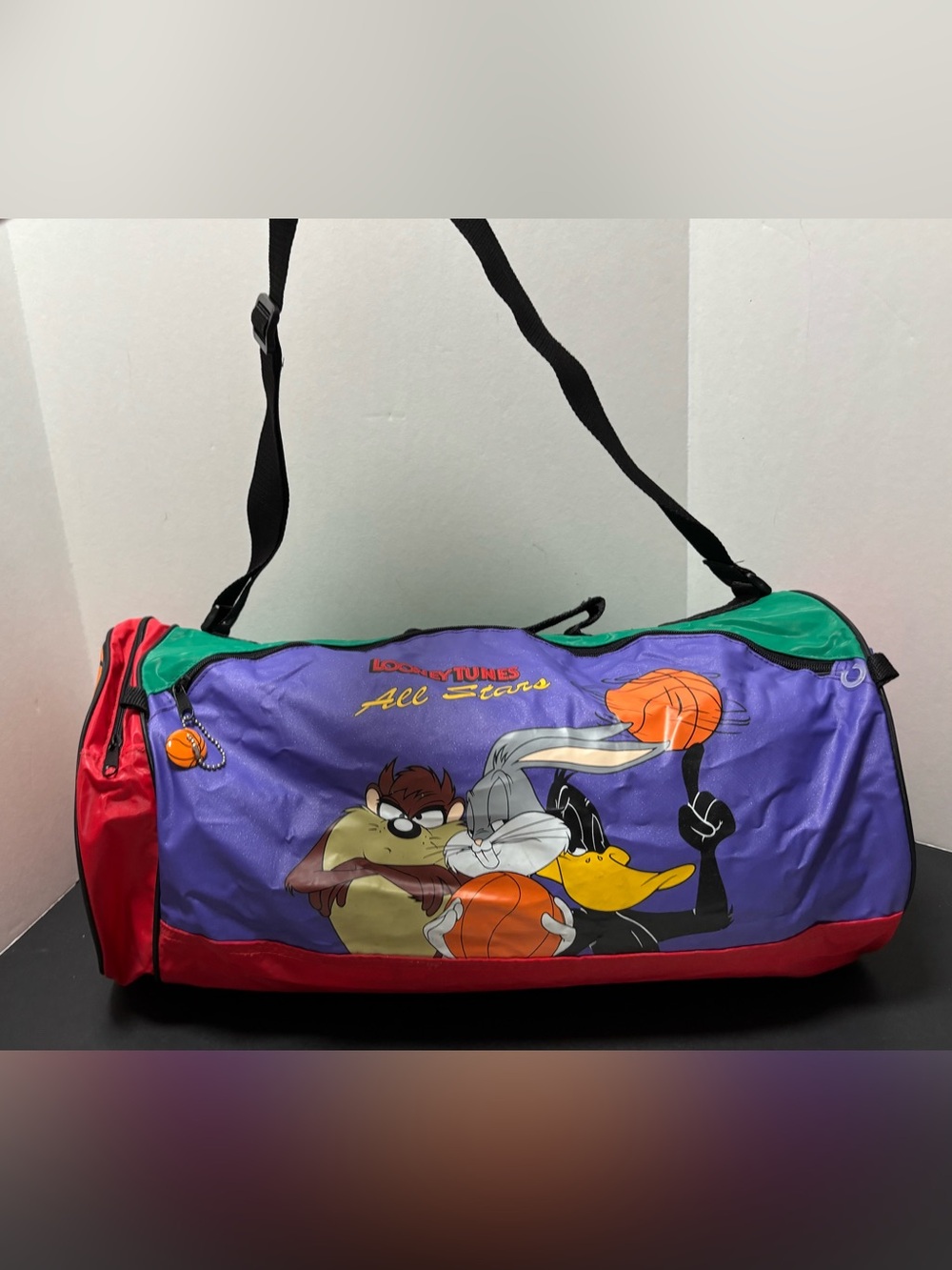 Vintage 1993 Looney Tunes All Stars Basketball Duffle Bag 90s